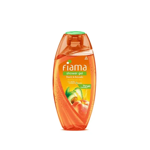 Image of Fiama Body Wash Shower Gel Peach & Avocado, 250ml, Body Wash for Women and Men with Skin Conditioners for Soft & Moistur