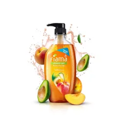 Fiama Body Wash Shower Gel Peach & Avocado, 750ml Family Pack, Body Wash for Women and Men with Skin Conditioners for So