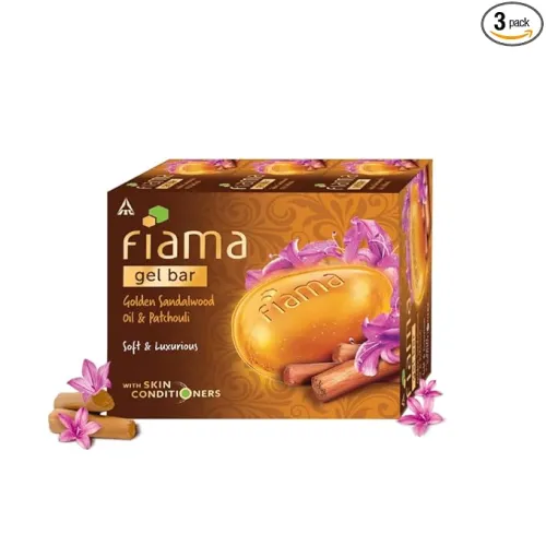 Image of Fiama Gel Bathing Bar Golden Sandalwood Oil 375g (125g - Pack of 3)