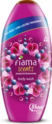 FIAMA Scents Juniper and Geranium Body Wash Shower Gel Moisturized Skin & Radiant Glow (250 ml)