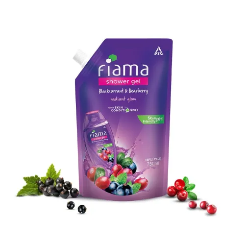Image of Fiama Shower Gel Blackcurrant & Bearberry Body Wash, 750ml 