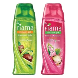 Fiama Shower Gel Patchouli & Macadamia And Lemongrass And Jojoba Body Wash With Skin Conditioners, 250 Ml Bottle (Pack Of 2)