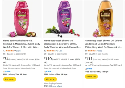 Image of fiama shower gel Starting @ ₹74