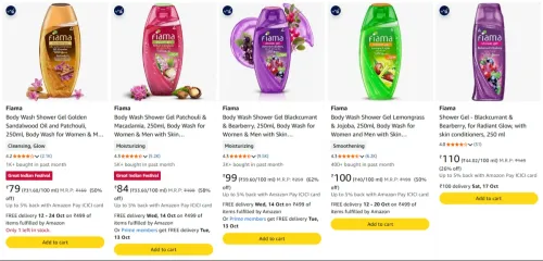 Image of Fiama Shower Gel Starting From @ ₹79