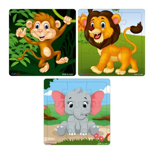 Image of Fiddlys Wooden Jigsaw Puzzles for Kids
