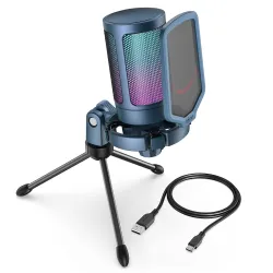 Fifine A6V Gaming Streaming USB PC Microphone for Mac OS/Windows