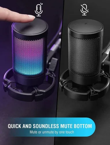 Image of FIFINE A6V Gaming USB Microphone for PC PS5 with Quick Mute, TGB Indicator and Volume Gain