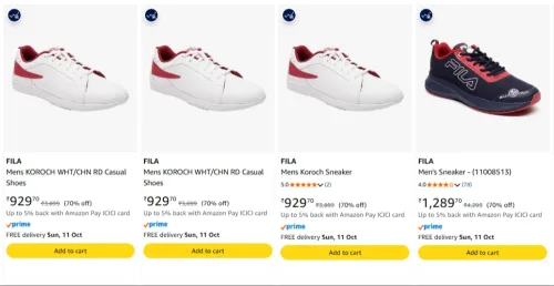 Image of FILA Men's Shoes at minimum 70% Discount
