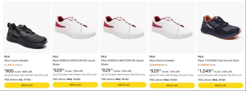 Image of Fila Mens Sneaker at minimum 70% Discount