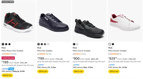 Image of Fila Men's Sneakers upto 80% Discount