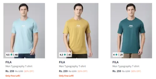 Image of Fila Men's T-Shirts upto 80% Discount
