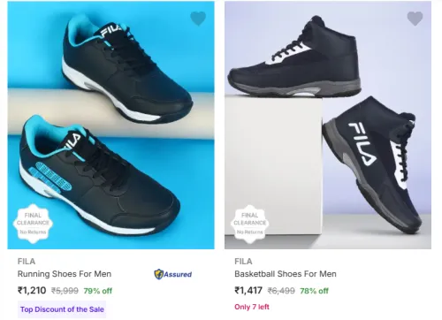 Image of FILA Running Shoes For Men up to @79% Discount