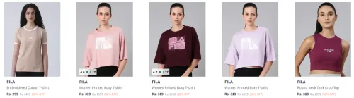Image of Fila T - shirt starting @ ₹299