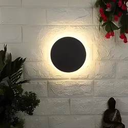FILLISKA® 12 Watt Indoor/Outdoor Luxurious Black Moon Wall Lamp (12 Watt Black Moon)(2 Year Warranty)