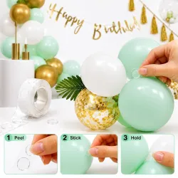 Fine Max Glue Dots for Balloons - 300 Adhesive Points Balloon Decoration Tape for Party Setup Wall Fixing Kit