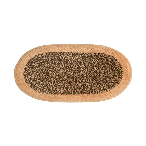 Image of FINE TEX WORLD Brown & Beige Anti skid Microfiber Doormats