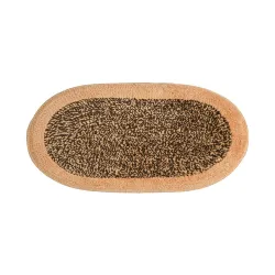 FINE TEX WORLD Brown & Beige Anti skid Microfiber Doormats