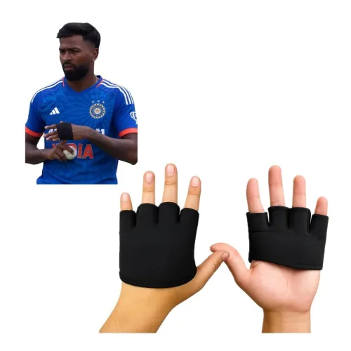 Image of Finger Cut Cricket Gloves Multi-Purpose for Fielding Training