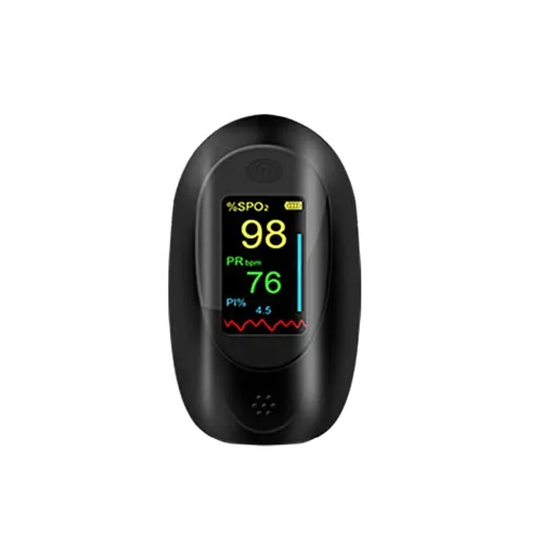 Image of LED Fingertip Oximeter Blood Oxygen Saturation Monitor Sensor Meter Black