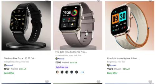 Image of Fire Bolt Smart Watch Minimum 90% Discount