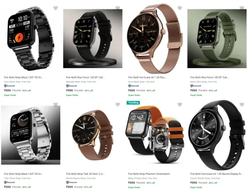 Image of Fire Bolt Smart watches up to 95% Discount