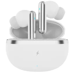 Fire-Boltt Newly Launched Aero Luxe TWS Earbuds with Custom EQ, Bluetooth 5.4 Wireless Earphones, 70H Playtime, Fast Charging Case, 50ms Low-Latency Gaming & Touch Controls Polar White