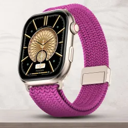 Fire-Boltt Brillia Pro 51.3mm (2.02) Largest AMOLED Display, Bluetooth Calling,Premium Look Smartwatch (Pink Wave Strap, Free Size)