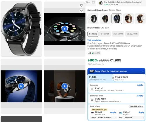 Image of Fire-Boltt Legacy Force AMOLED Calling Smartwatch
