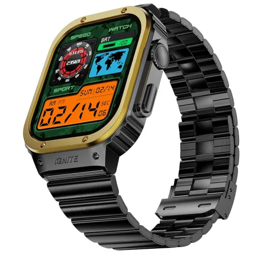 Image of Fire-Boltt Maverick Smartwatch 51.308mm (2.02 inch) IPS Display, Luxury Stainless Steel Look, 320x385 Pixel Resolution, 