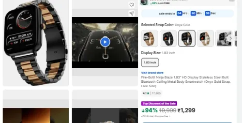 Image of Fire-Boltt Ninja Blaze Bluetooth Calling Smartwatch