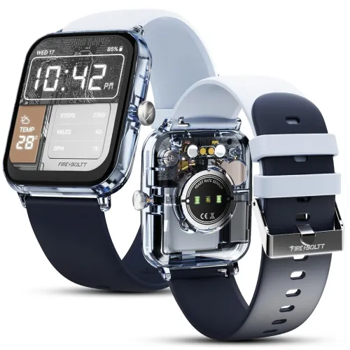 Image of Fire-Boltt Ninja Phantom Smart Watch 1.83” Display, Transparent Clear Body Design, Bluetooth Calling, 120+ Sports Modes,