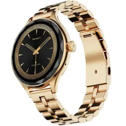 Fire-Boltt Phoenix Aura Women Smart Watch with 1.26” Diamond-Cut HD Display, Rotating Crown, Wireless Charging, Bluetooth Calling, Voice Assistant, 120+ Sports Modes - Regal Gold