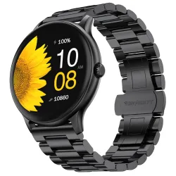 Fire-Boltt Phoenix Pro Round Smart Watch 1.39\' Display with Bluetooth Calling, AI Voice Assistant,SpO2 & Heart Rate Monitor, 120+ Sports Modes,IP67 Waterproof Metal Smart Watch for Men & Wo...