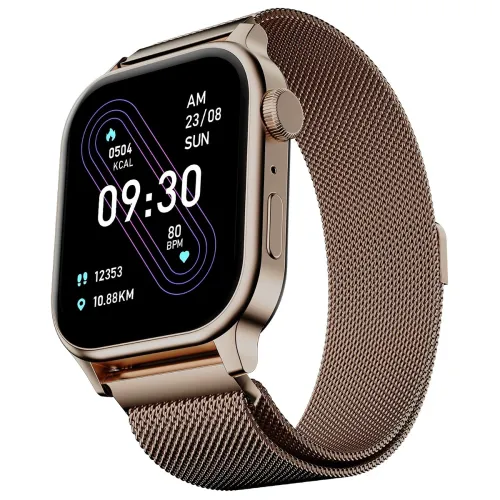 Image of Fire‑Boltt Rise Round Smart Watch 1.85″ HD Display with Bluetooth Calling, Rotating Crown, AI Voice Assistant, SpO2 & He
