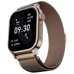 Fire‑Boltt Rise Round Smart Watch 1.85″ HD Display with Bluetooth Calling, Rotating Crown, AI Voice Assistant, SpO2 & He