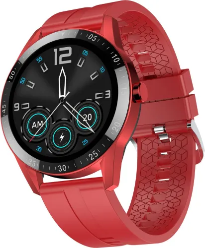 Image of Fire-Boltt Talk 35.3mm Smartwatch (Brick Red Strap, 46)