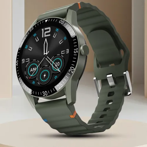 Image of Fire-Boltt Talk 1.39 Inch Bluetooth Calling Smartwatch Green Wave