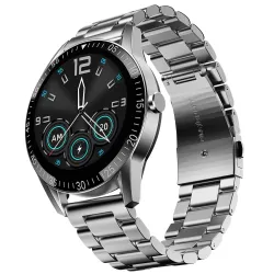 Fire-Boltt Talk Round Smart Watch 1.39″ TFT Display with Bluetooth Calling, Dual Button, Voice Assistance, SPO₂ & Heart Rate Monitor, 120+ Sports Modes, Metal Smartwatch for Men & Women - Si...