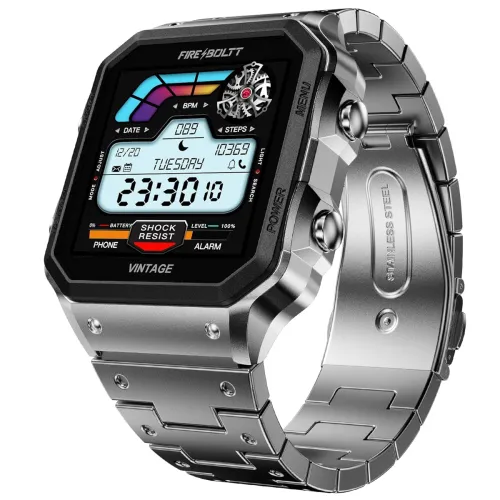 Image of Fire-Boltt Vintage Smartwatch – Stainless Steel
