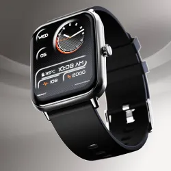 Fire-Boltt Ninja Calling Pro Plus 46.5mm (1.83) Display Bluetooth Calling, AI Voice Smartwatch (Black Strap, Free Size)