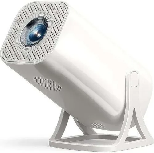 Image of Fire Turtle Lightbeam Smart Portable Projector, 4K Support & Native 720p HD - Off White