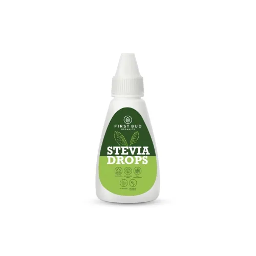 Image of First Bud Organics Pure Stevia Drops - 20ml | Zero Calorie, Natural Sweetener, Non-GMO & Sugar-Free Stevia Drops | Sugar