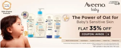 Image of Firstcry Offer: Flat 35% Off on Aveeno Baby Products