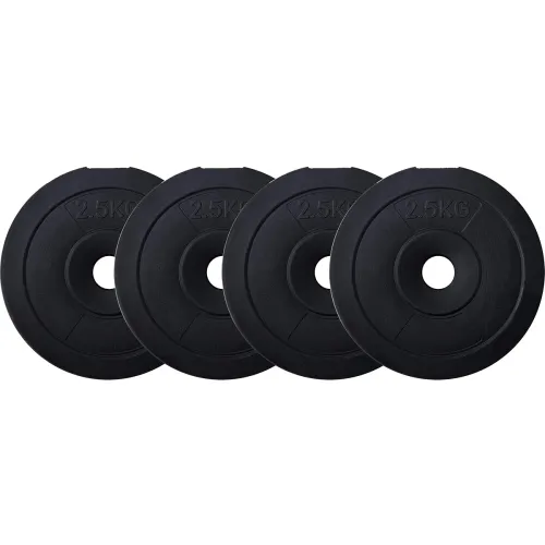 Image of FitBox Sports Intruder 10 Kg Blend Weight Plates - 2.5 Kg X 4 (Black)