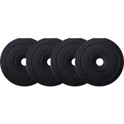 FitBox Sports Intruder 10 Kg Blend Weight Plates - 2.5 Kg X 4 (Black)