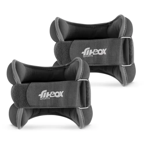 Image of FitBox Sports Professional Neoprene Ankle Weights | Wrist Weight (0.5kg - 4kg) for Training, Running, Boxing, Jogging, C