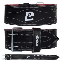 FitBox Sports Pro Weightlifting Belt – Leather Gym Belt for Heavy Lifting