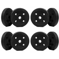 FitBox Sports 16kg Button Shaped Weight Plates (2kg * 8)