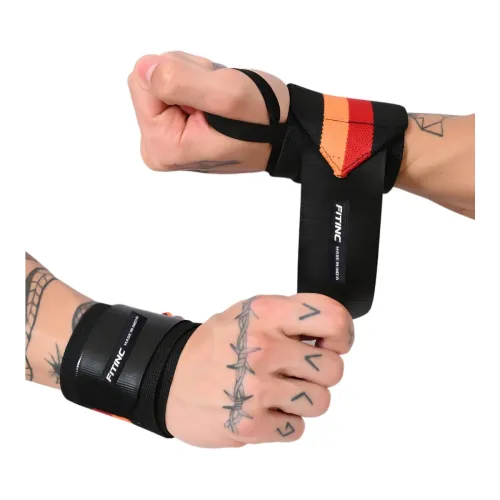 Image of FITINC Weight Lifting Wrist Support for Men & Women with Thumb Loop Strap for Gym & Workout - Made of Premium Velcro and