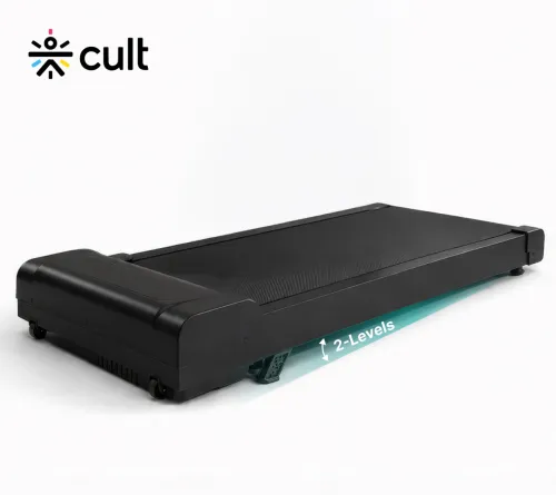 Image of FITKIT by Cult Neo Walking Pad 2 Level Incline 120kg Weight (Black) 